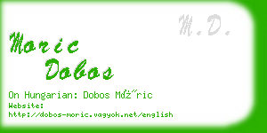moric dobos business card